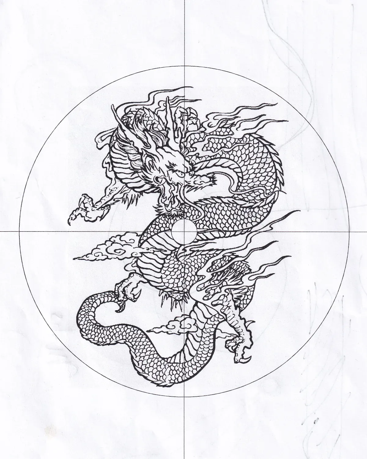 The first design for a watch dial, drawn on paper