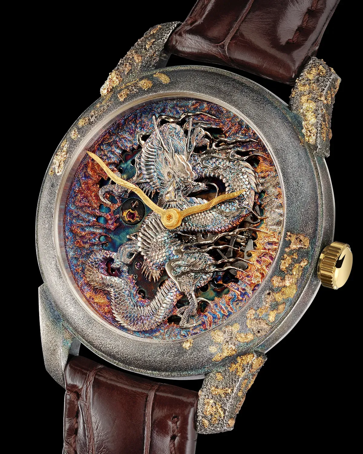 A finished engraved watch dial