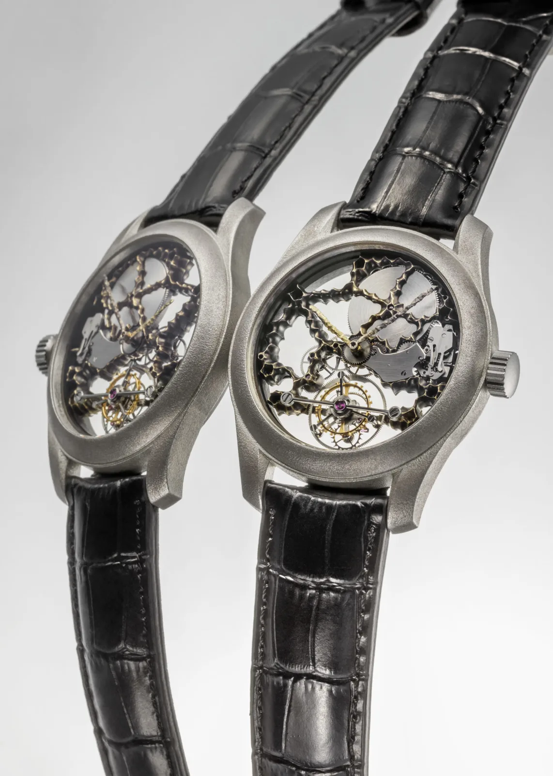 Argentium Organic Skeleton Tourbillon